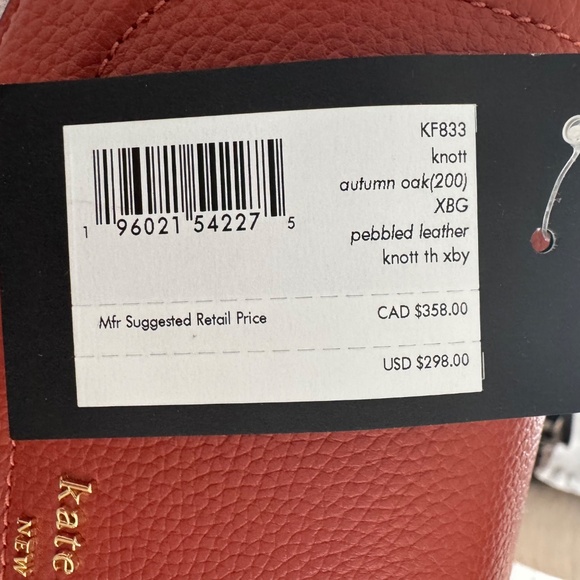 KATE SPADE NEW YORK Crossbody Brown Knott NEW with TAGS in Autumn Oak - Picture 15 of 15